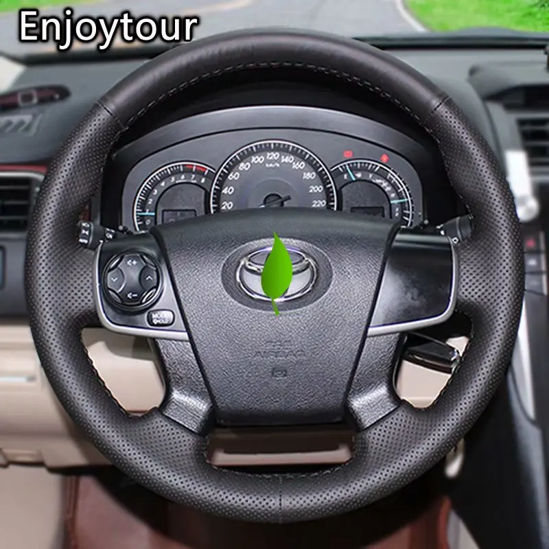 Кожаные аксессуары для Toyota Camry 2012 2013 2014 2015 2016 2017 avalon 2017|Чехлы на руль| |