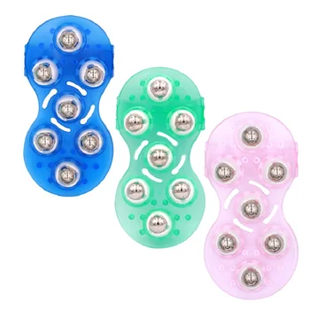 

7 Beads Comfortable Live Ribs Massage Brush Dragon Ball Rotation Meridian Brush Lymph Slimming Ball rolling Slap Massager Health