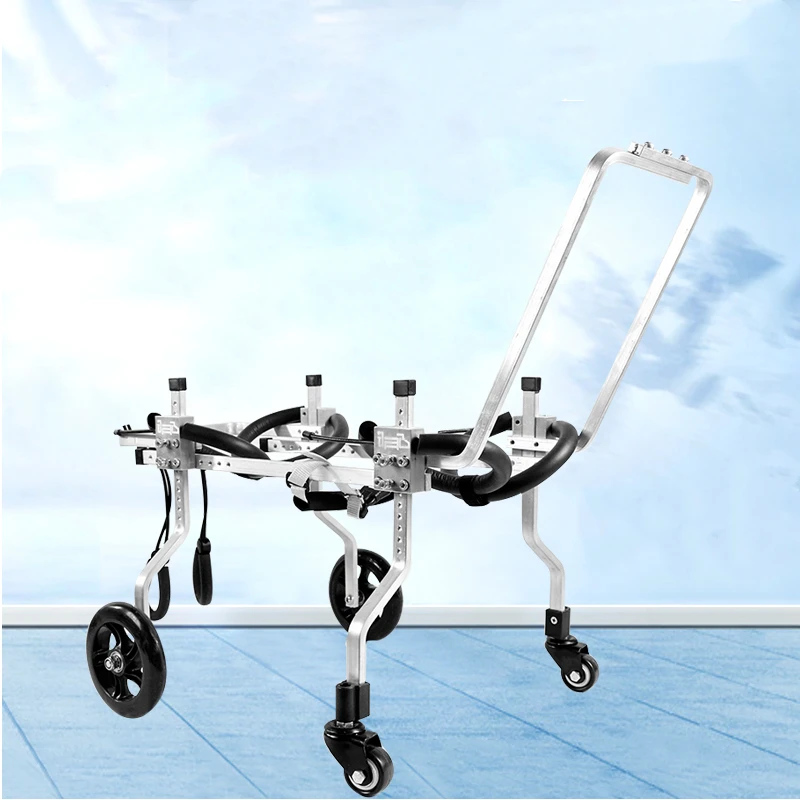 Собака инвалидная коляска ПЭТ скутер конечностей Поддержка автомобиля Forelimb с ограниченными возможностями четырехколесное светодиодное транспортное средство реабилитации коляске