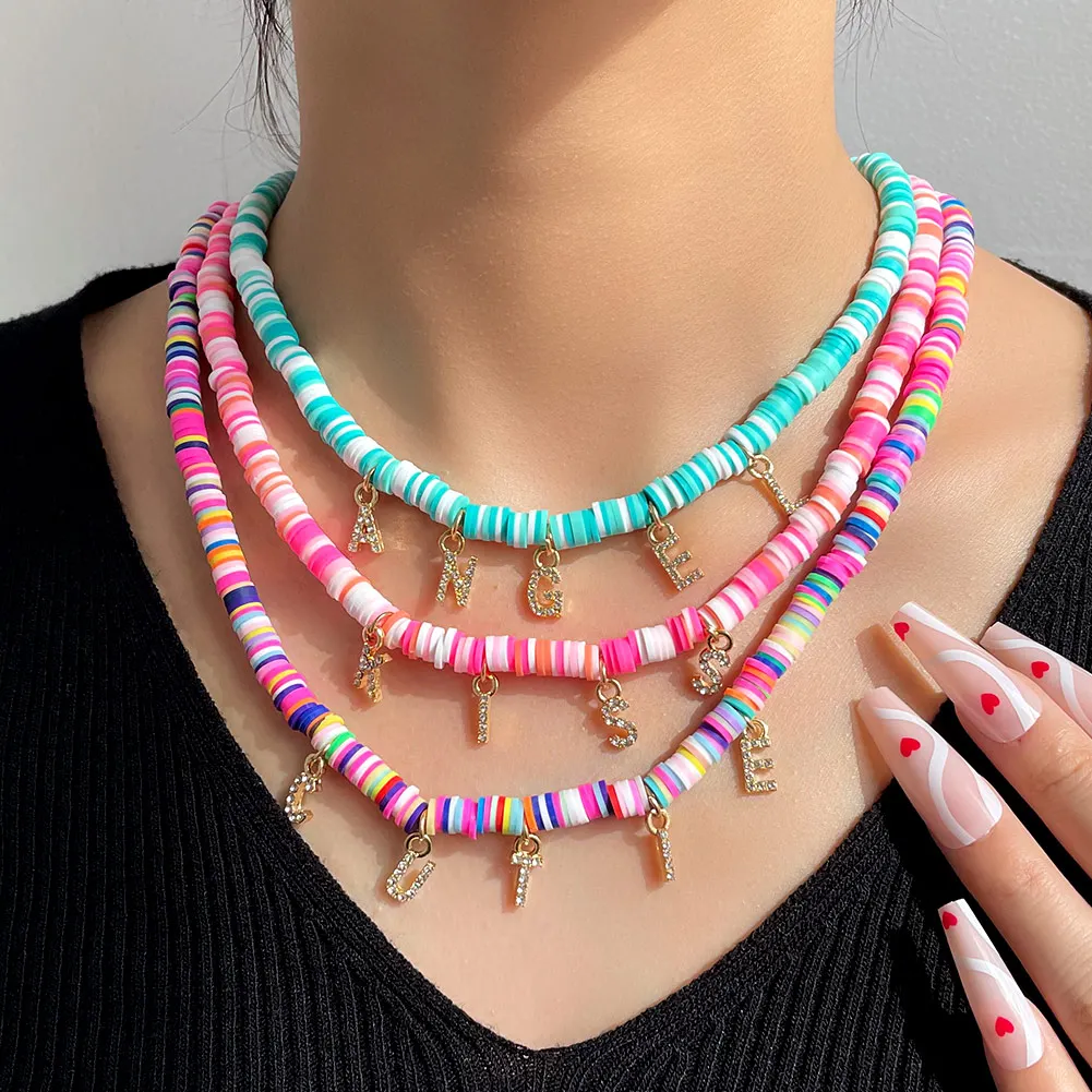 Soft Polymer Clay Beaded Necklace 