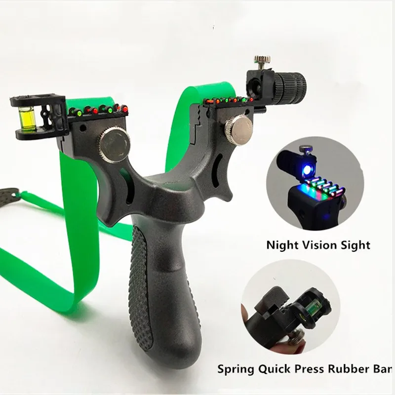 

Professional powerful hunting shooting slingshot laser precision aiming point and horizontal aiming more accurate shooting 2019