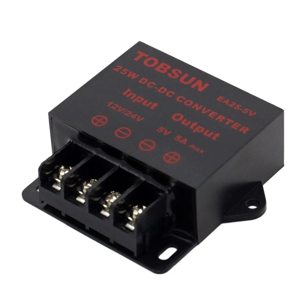 12V 24V to 5V 5A 25W DC DC Converter Transformer Voltage Regulator Step Down Buck Module Universal Power Supply for LED TV Solar 2 in 1 dctodc converter module ldo regulator step down power supply module 3 3v no pin