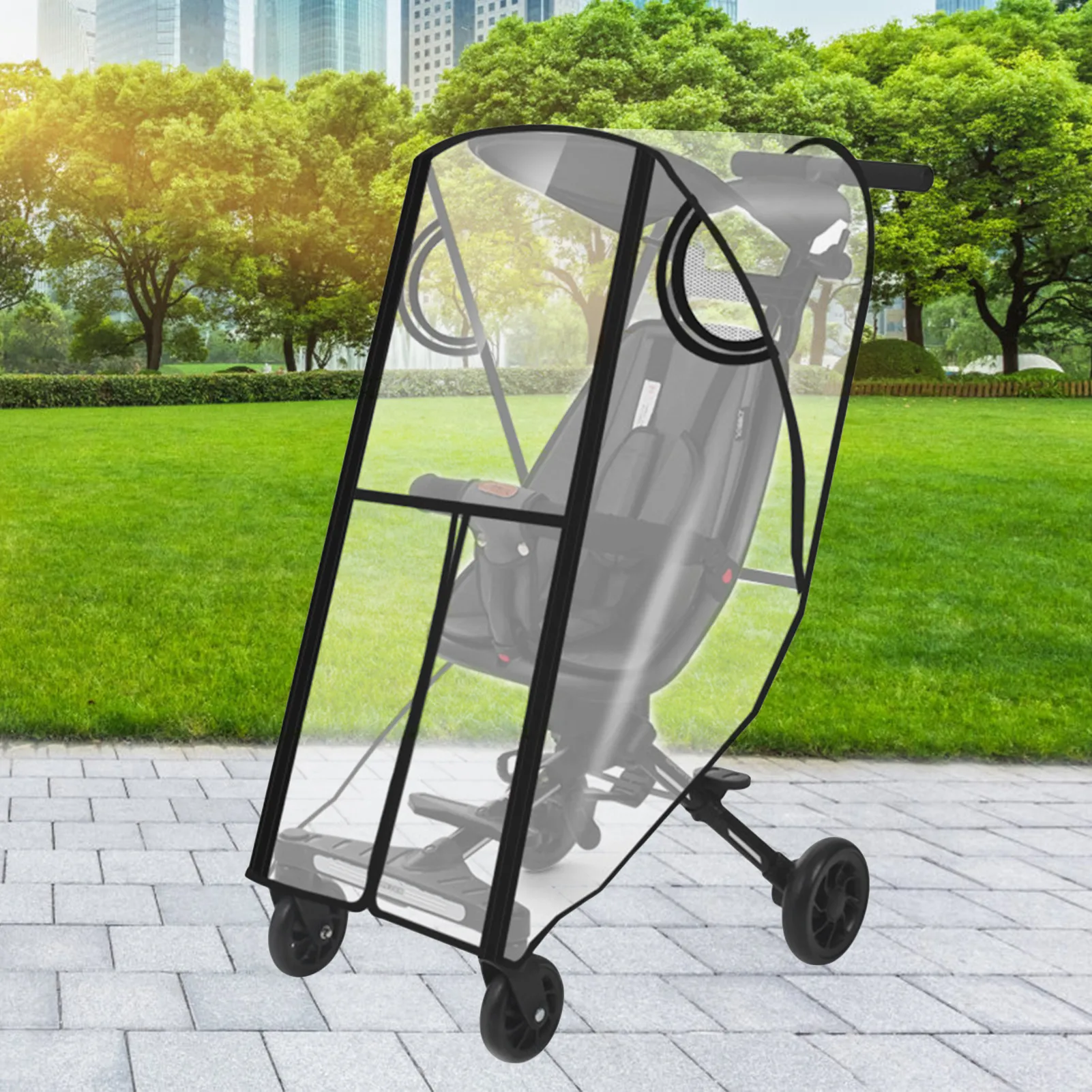 Baby Strollers Universal Baby Stroller Rain Cover Windproof Rainproof Stroller Transparent Tools Baby Accessories Car Children's Cover baby stroller accessories deals	