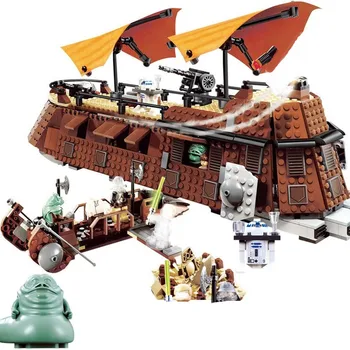 

In stock Lepinblock Star Wars Bricks Comptiable with 9515 Jaba's Sail Barge Model Building Blocks Boy Birthday Gifts Toys