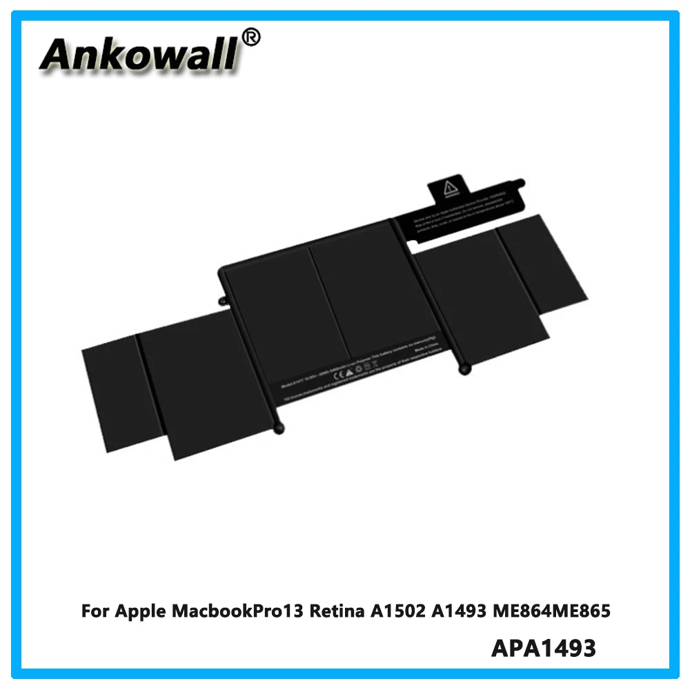 

For Apple MacbookPro13 Retina A1502 A1493 ME864ME865 laptop battery