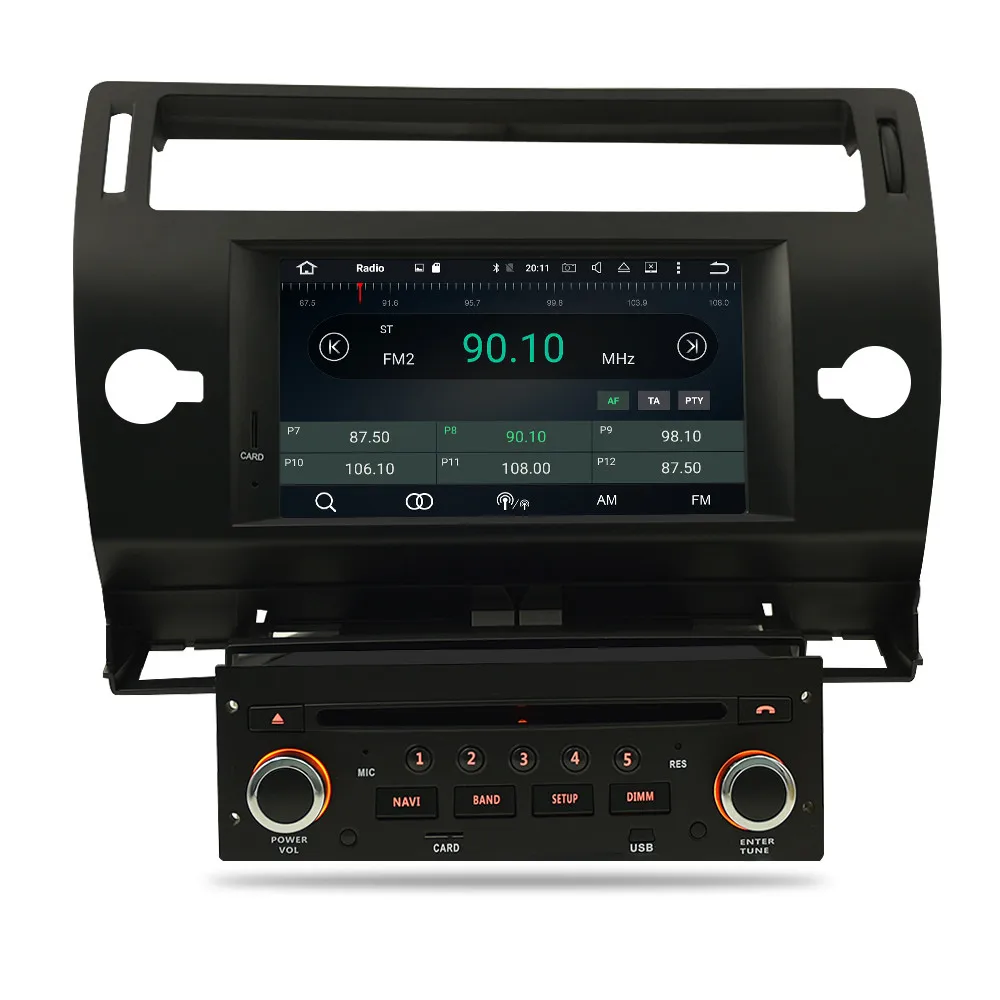Clearance 7" Android 9.0 Car Radio GPS Navigation Multimedia Stereo Headunit For Citroen C4 C-Triomphe C-Quatre 2004-2009 Auto DVD Player 18