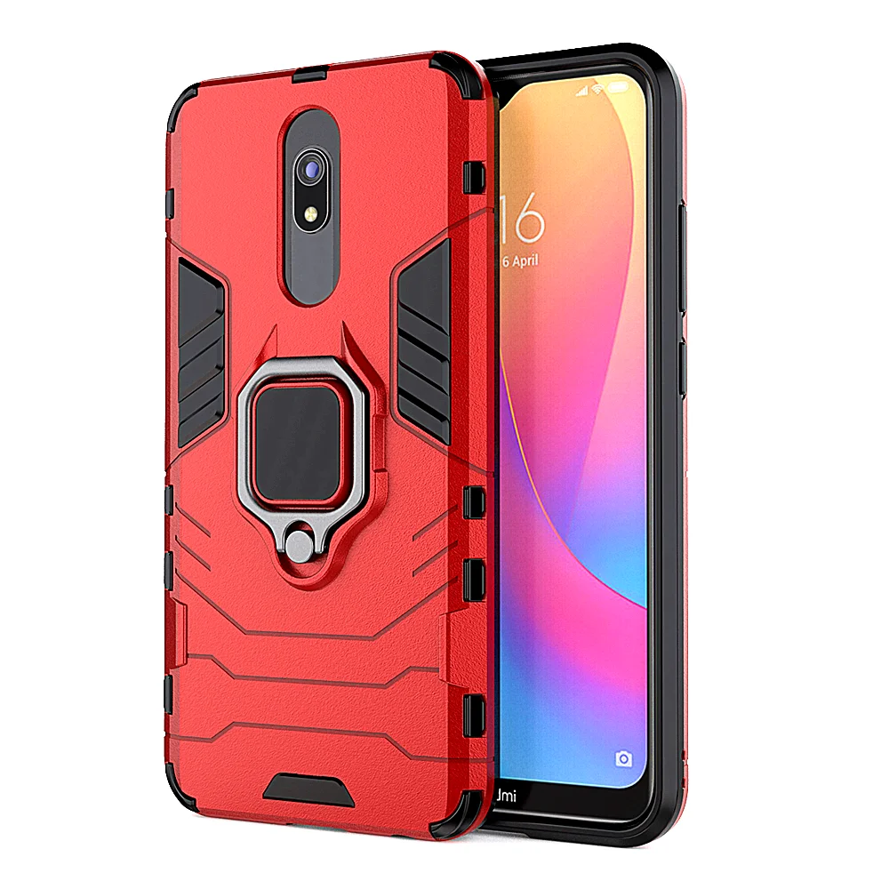 Custodia Per Armatura Antiurto Per Xiaomi Redmi 8A Supporto Per Anello Supporto Per Telefono Cover Posteriore Per Xiomi Redmi 8A 8 8A Redmi8A 6.22 "Fu