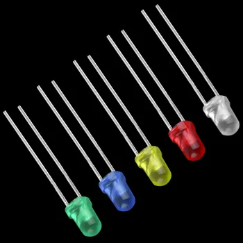 

Hot 100pcs 3mm White Green Red Blue Yellow LED Light Bulb Emitting Diode Lamps arrival