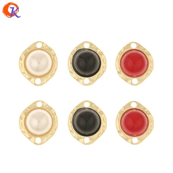 

Cordial Design 100Pcs 12*13MM Jewelry Accessories/Hand Made/Round Shape/Imitation Pearl/Connectors/DIY Charms/Earring Findings