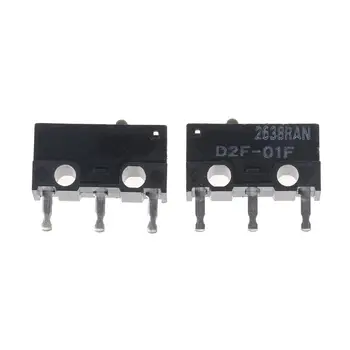 

2Pcs Original OMRON Mouse Micro Switch D2F-01F Gray Dot Gold Alloy Contacts