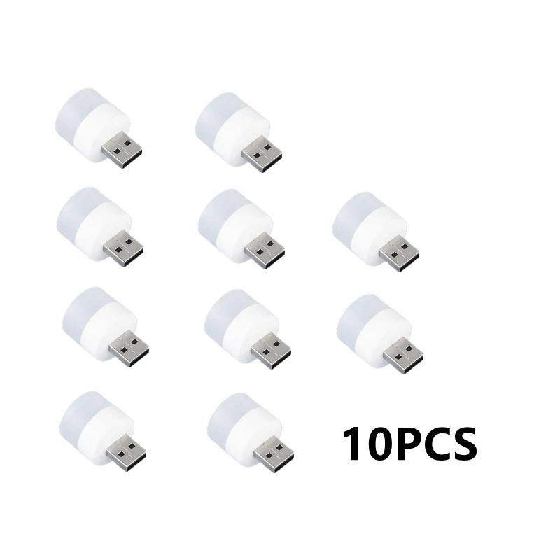 10 шт./Лот USB Подключаемая светодиодная лампа мини ночник портативные маленькие