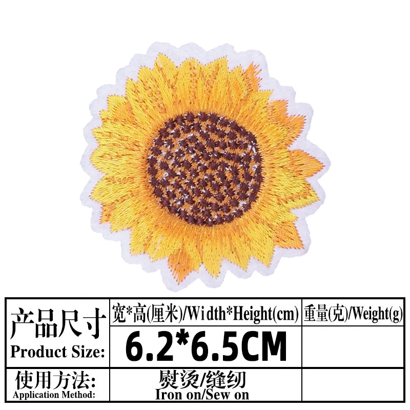 Flower Embroidered Patches for Clothing Thermoadhesive Badges Patch Thermal Stickers for Fabric Clothes Appliques Decoration