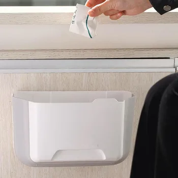 

Waste Bin Kitchen Cabinet Door Hanging Trash Bin Trash Can Wall Mounted Bathroom Dustbin Garbage Bucket Waste Storage