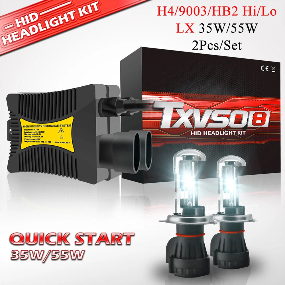 TXVSO8 2 шт. 35 Вт H4 Bi Xenon Mini луковицы линзы проектора 70 комплект для переоборудования