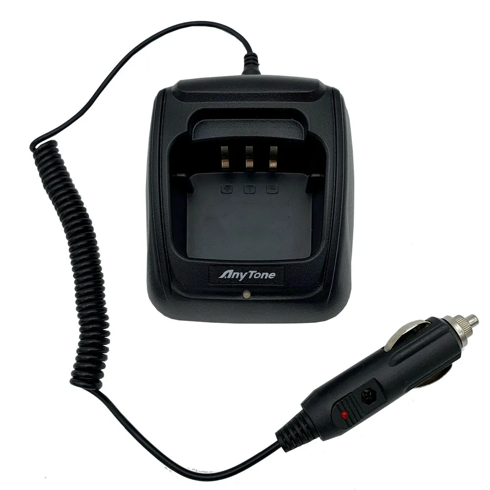 Battery Charger for Anytone AT-D878UV AT-D878 Plus AT-D868UV Portable Radio Desktop Charger and Power Adapter or 12V Car Charger
