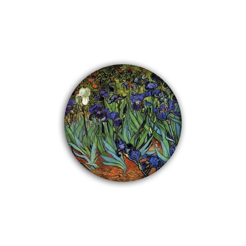 Nengdou T4 Van Gogh oil painting badge brooch for women lapel pins metal badge backpack icon DIY craft decoration for clothes