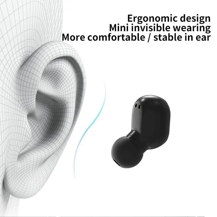 Waterproof TWS Bluetooth Wireless Headphone Sports Gaming Headset PC Bluetooth Earphone Noise Canceling Earbuds for Microphone