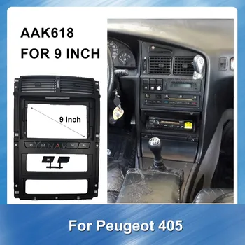 

9 INCH 2 Din Car Radio fascia frame for peugeot 405 car stereo receiver dash mount kit adapter trim fascia dashboard panel frame