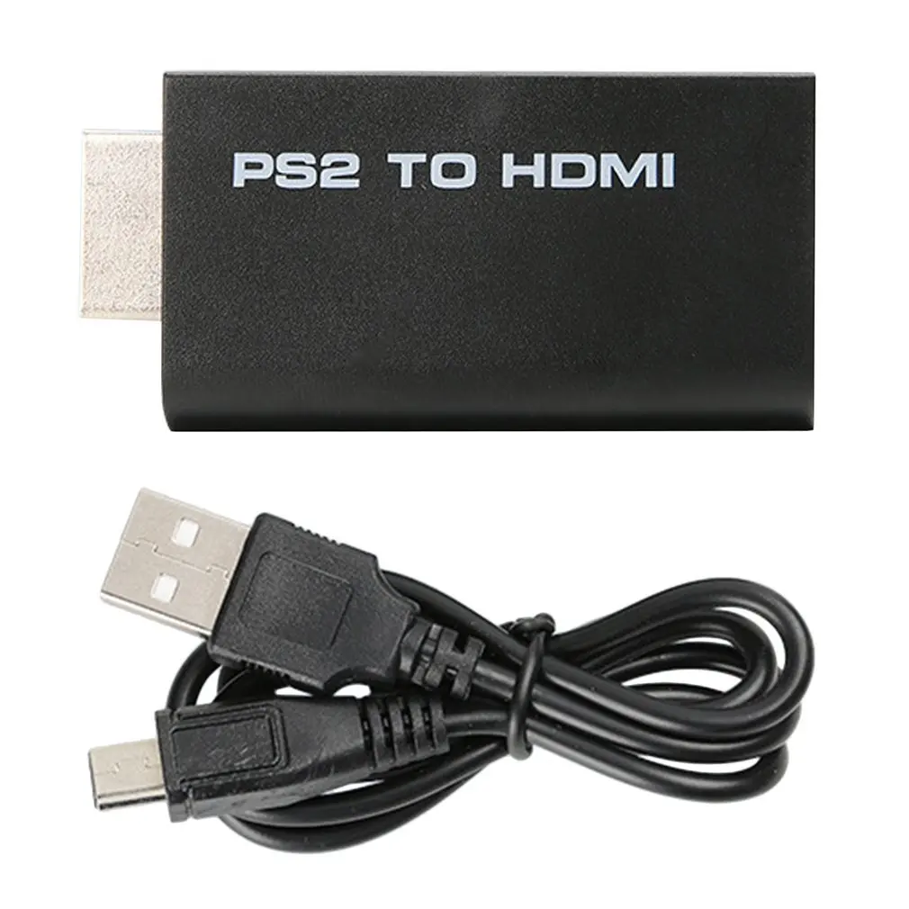 Mini for PS2 to HDMI Video Converter Adapter with 3.5mm Audio Output for HDTV PC Support Plug And Play