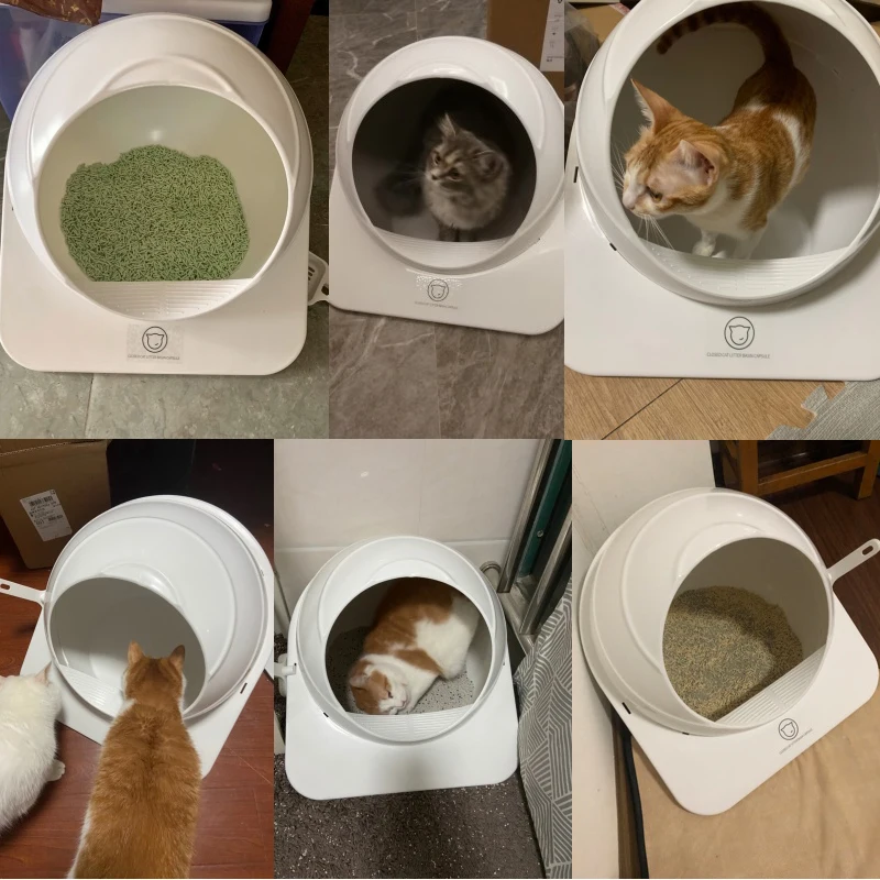 Cat Litter Tray Cat Litter Box Toilet Box Hooded Litter Box 52.5x46x36cm Cat Litter Tray Cat Litter Box Toilet Box Hooded Litter Box 52.5x46x36cm