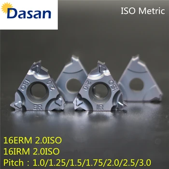 

10pcs 16ERM 1.0ISO DM220 1.0/1.5/2.0 Internal external High-quality pressed inserts carbide metric ISO standard thread cutters
