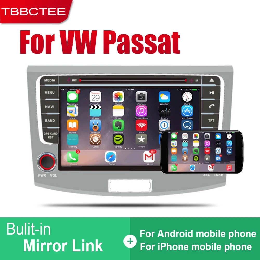 Discount TBBCTEE Auto DVD Player GPS Navigation For Volkswagen VW Passat B6 B7 CC Magotan 2011~2015 Car Android Multimedia System Screen 3