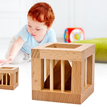 

Wooden Kong Ming Luban Lock Triangle Block Cage DurableChristmas Gifts Puzzle Jigsaw Educational Toys for Adults Kids
