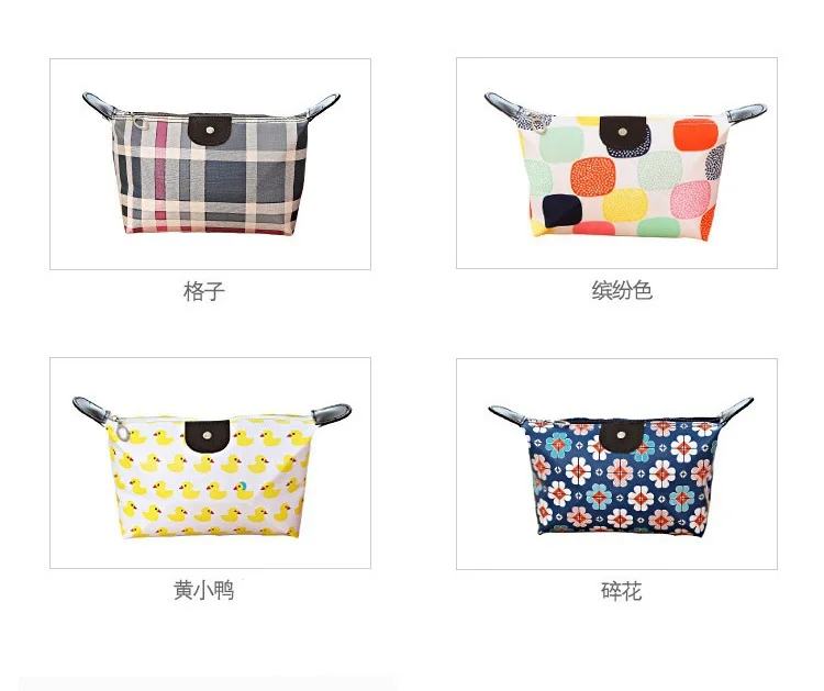 Korean-style Dumplings Cosmetic Bag Convenient Waterproof Wash Bag Dumpling-Shaped Small Objects Foldable Travel Storage Bag Who