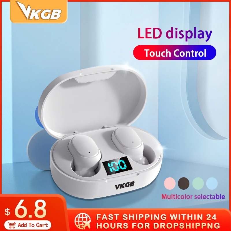 TWS-стереонаушники VKGB E6S с поддержкой Bluetooth | Электроника
