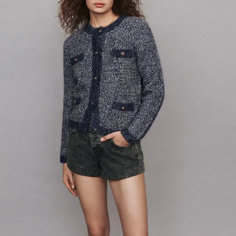 

High Quality Women's Cardigan 2019 Fall Single Breasted Knitted Cardigan Runway Sweater Elegant Jacket Coat Winter Sweater Women