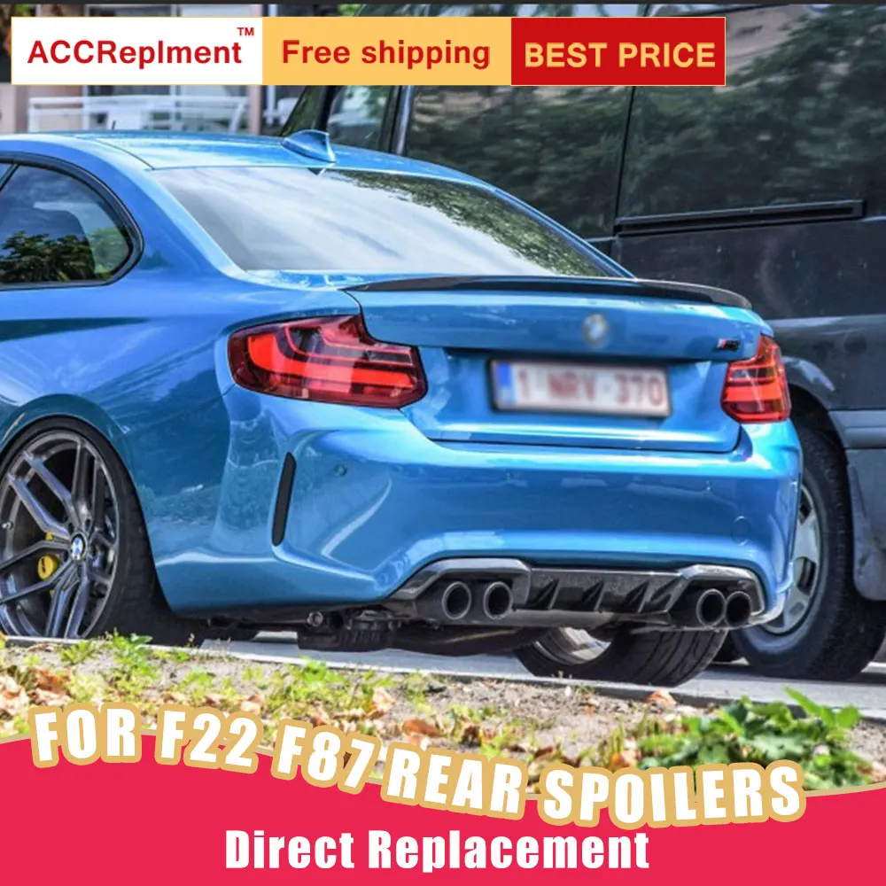 Задний спойлер сборка для BMW 2 серии Coupe F22 F87 2014 IN Tail Wind Настоящее углеродное