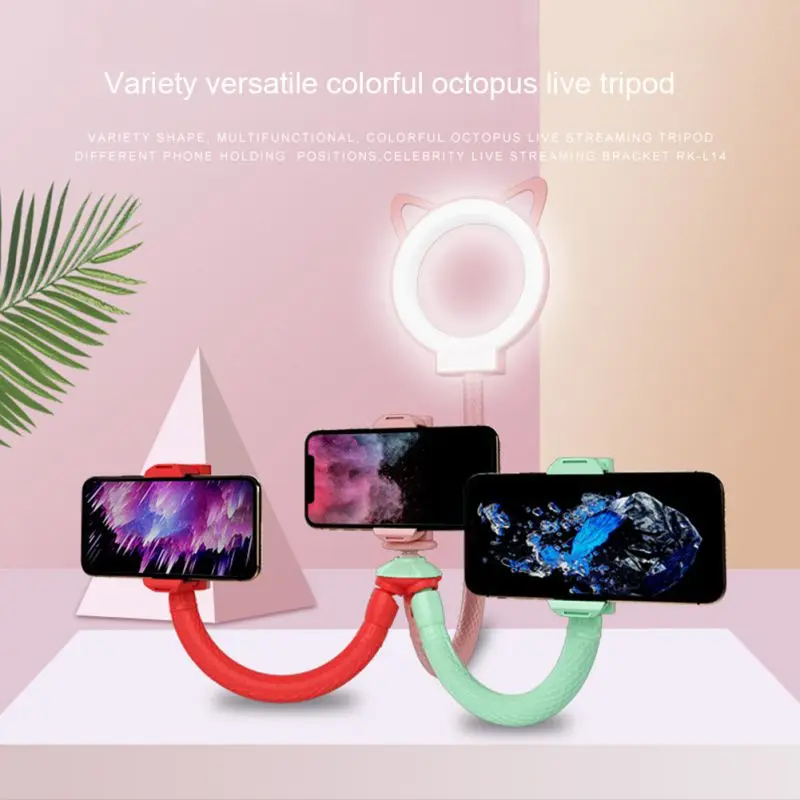 

Flexible Rubber Mobile Phone Octopus Tripod Stable Flexible Camera Holder Safe Phone Stand For Phone Camera