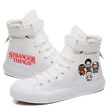 

Stranger Things Printed High-Top Canvas Shoes Cozy Sneakers