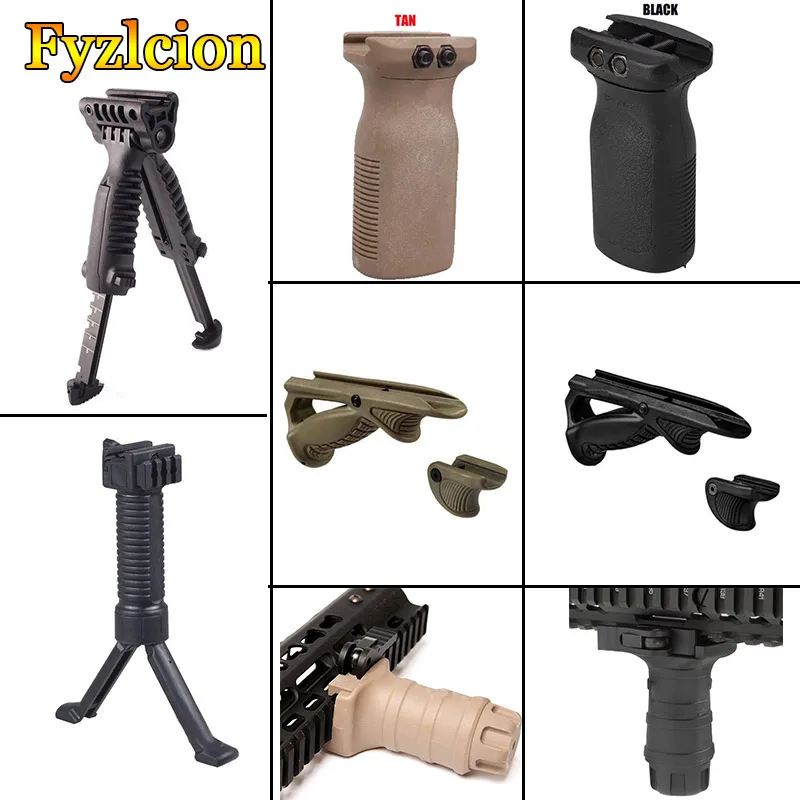ABS тактическая ручка для стрельбы из лука Foregrip Складная рукоятка сошки M4 M16 AR15