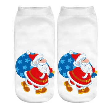 

B#3D Christmas Santa Elk Printing socks Casual Medium funny cute Sports Socks dropshipping calcetines