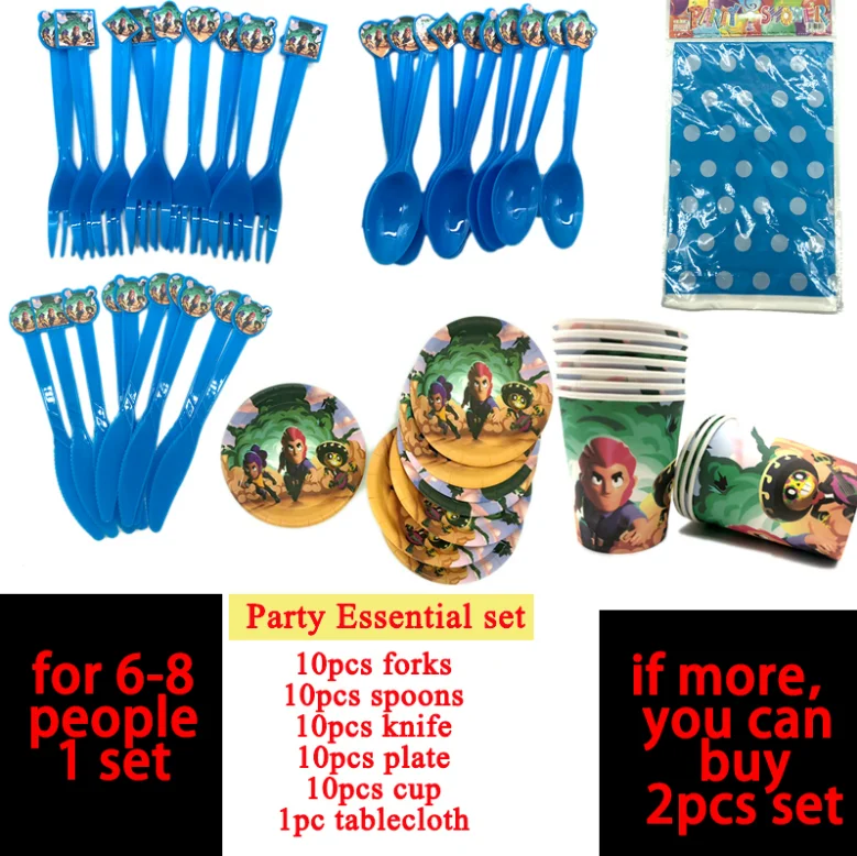 Conjunto esencial para Fiesta infantil, Brawling Juego de Estrellas, decoración de globos para fiestas de cumpleaños de Leon Spike, adornos para Fiesta infantil