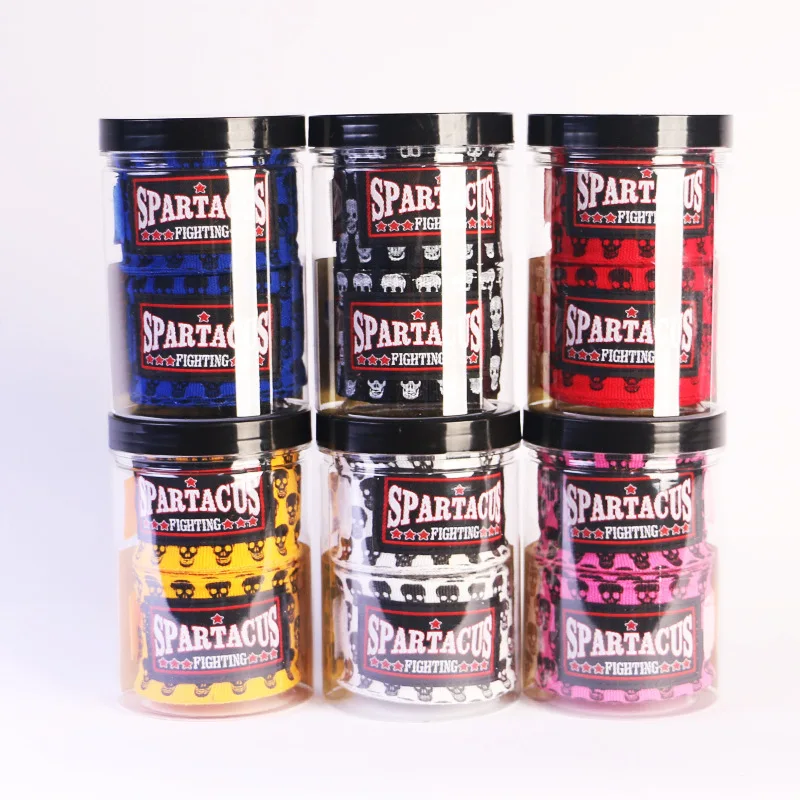 

Spartacus Zebra-stripe Skull Boxing Bandage Hand Strap Muay Thai Boxing Sanda Customizable