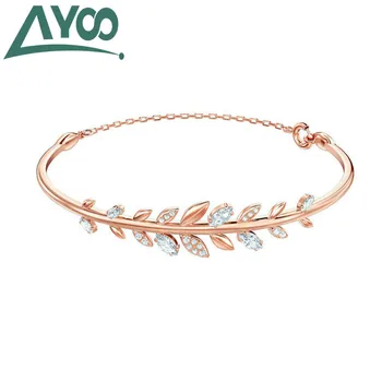 

AYoo high quality SWA fresh leaves elegant delicate jewelry beautiful charming birthday gift female bracelet