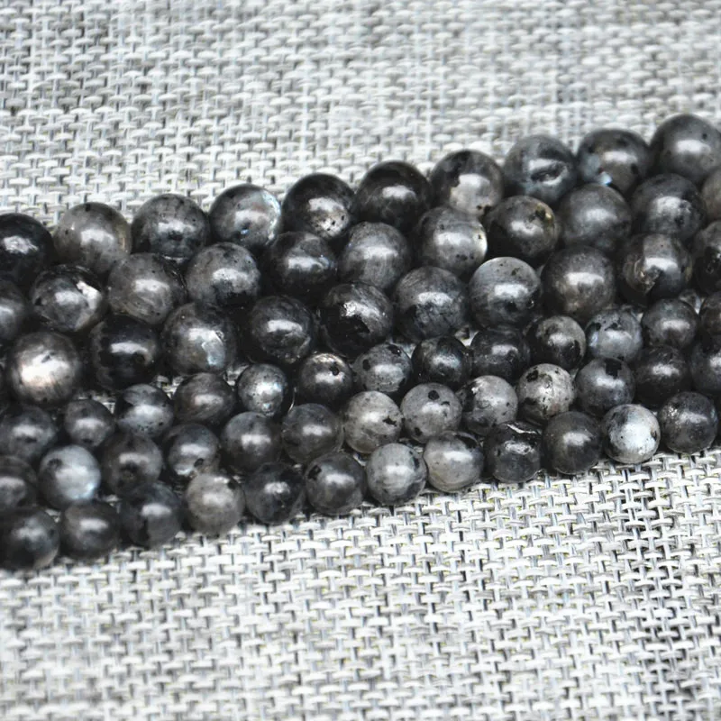 4 6 8 10 12mm natural Beads Grey flash Stone beads suitable for DIY Jewelry bracelet necklace Making Loose Wholese | Украшения и