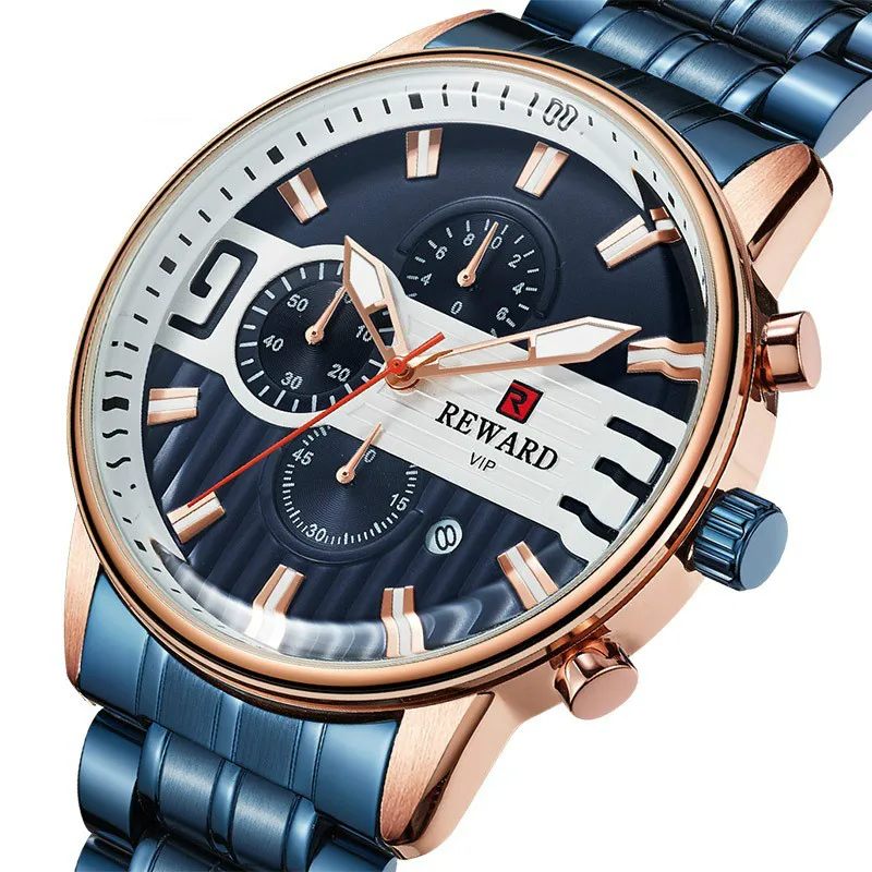 

Luxury Men's Watch Stainless Steel Waterproof Date Clock Male Sports Watches business Men Quartz Wrist Watch Relogio Masculino