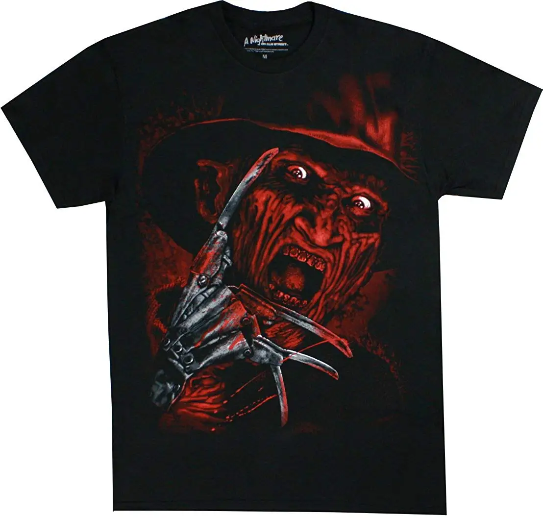 

Nightmare On Elm Street Freddy Krueger Airbrushed Face Men's Shirt