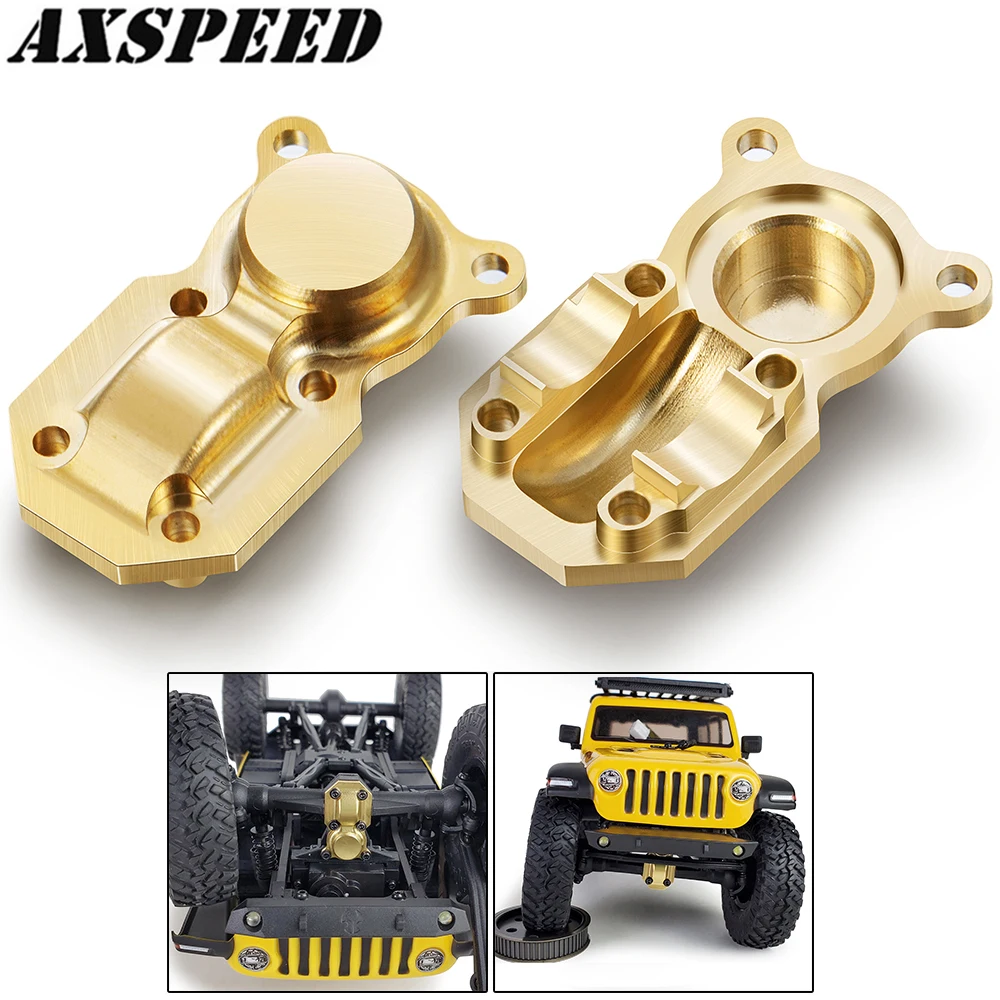 Axspeed Scx24 Brass Counter Weights Axle Diff Cover Portal Drive Axle
