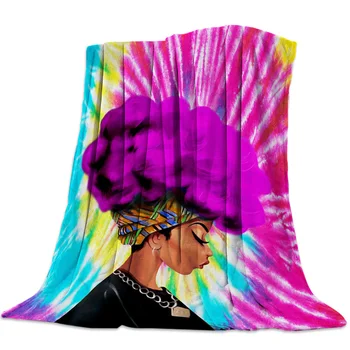 

Blanket for Bed Traditional African Black Women Throw Blanket Portable Soft Blanket Warm Sofa Bed Sheets Blanket for Picnic