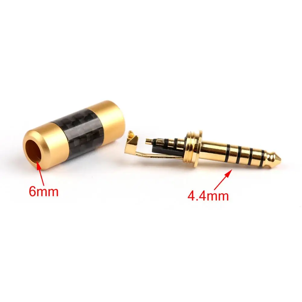 Artudatech 4Pcs 4 4mm Headphone Plug Carbon Fiber Adapter For Sony NW WM1Z NW WM1A Gold Jacl Connector Parts