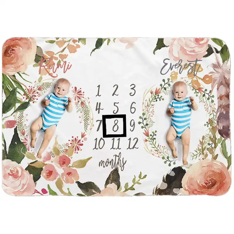 Tapis De Jeu De Naissance En Flanelle Pour Deux Bebes Pour Couches Jumeaux Accessoires Photo Drap De Lit Pour Enfants Decor De Chambre Aliexpress