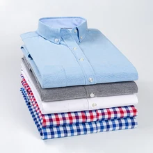 Новинка, осенняя мужская рубашка, приталенная, 60% хлопок, одноцветная, мужская рубашка, обычная, длинный рукав, мужская, деловая, Повседневная рубашка