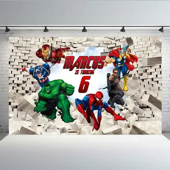 

Avengers Superhero Back Drop Backdrop Birthday Party Banner Theme Background Photography Photo Background Photo Backdrop