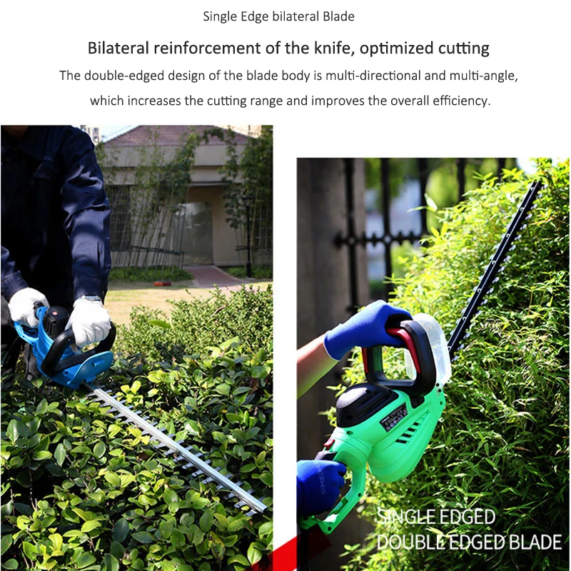 220V Electric Hedge Trimmer Household Pruning Machine Branch Fence Tree Leaf Trimming Machine 3-power Optional 450W/600W/650W 6