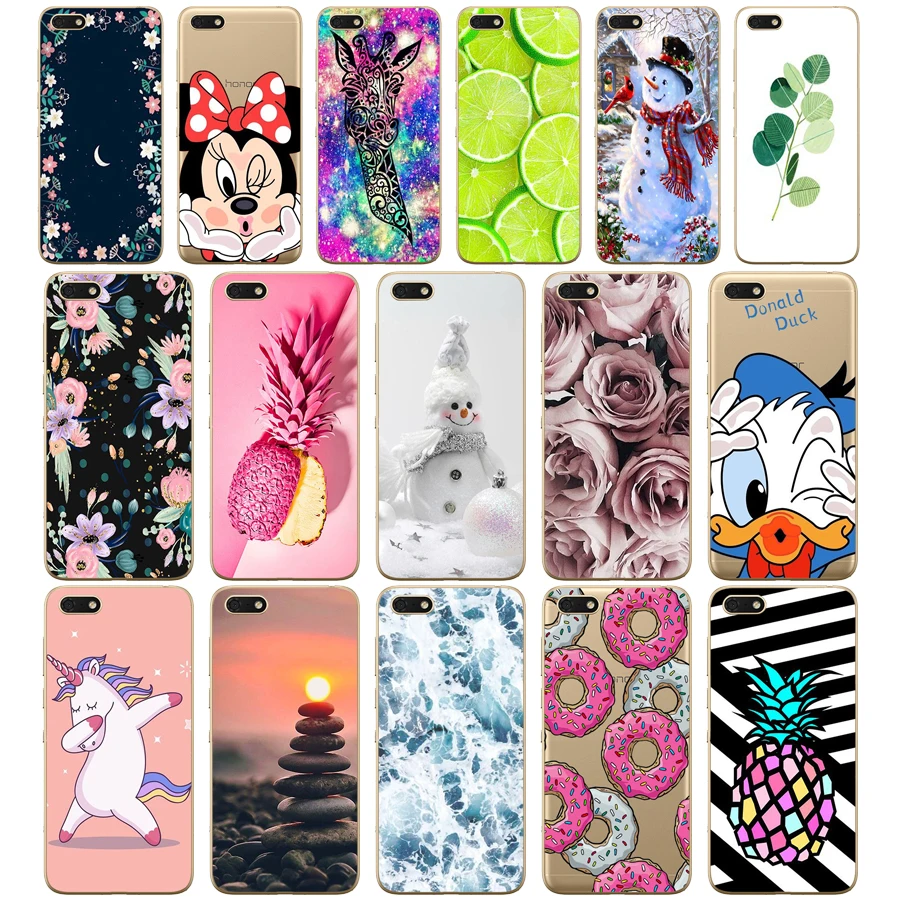 

Silicone case For Huawei Honor 7A Case 5.45" inch Soft Phone Case Huawei Honor 7A 7 A DUA-L22 Russian Back Cover Coque bumper