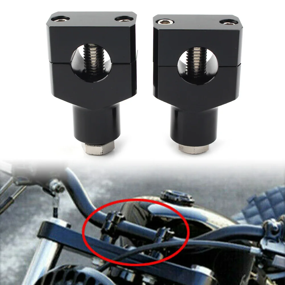 1" Motorbike Handlebar Handle Bar Adapter Risers Clamp Mounts For